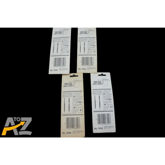 NEW Lot of 4 Scripto Thin Lead Pencil Tubes F849 - 12 Thin Leads Refill - Picture 2 of 9